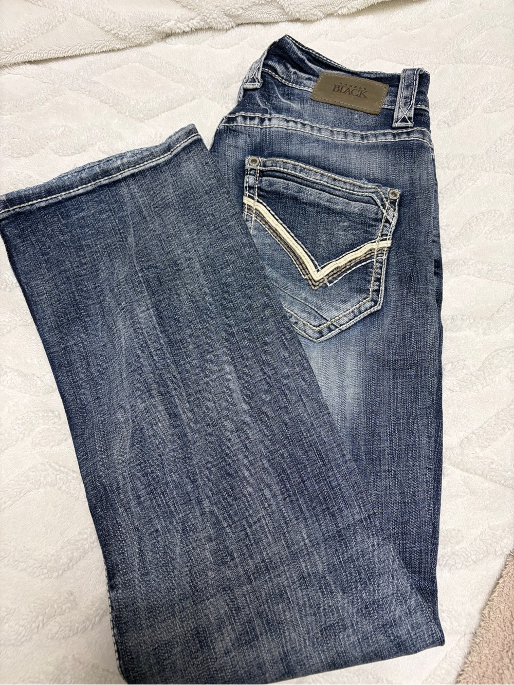 Buckle Black Blue Denim Jeans